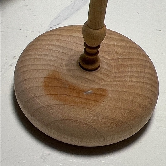 Elegant Porcelain Bust Pin Cushion Doll with Brown and Cream Accents - Picture 6 of 6